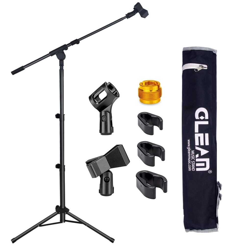 Microphone Stand for Light Microphone less than 1 LB – Tripod Boom Arm Mic St…