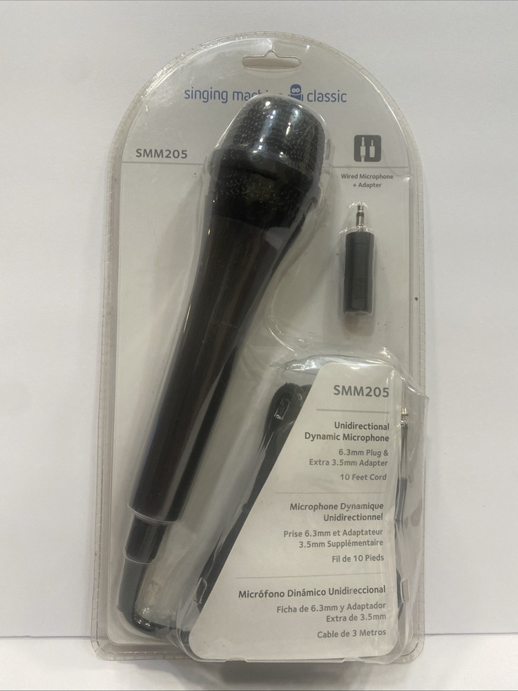 The Singing Machine SMM205 Dynamic Professional Microphone*Still Sealed In Box*