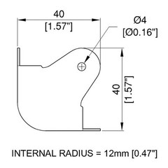 8- 3 Leg Metal Corners, Nickel, Case, Speaker Cabinet, Amp