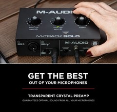 M-AUDIO M-Track Solo USB Audio Interface for 48kHz / 1 XLR in, Black