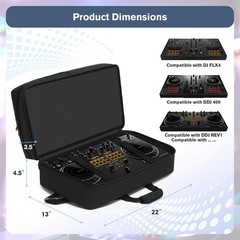 DJ Controller Case Compatible with Pioneer DDJ-FLX4/DDJ-400/DDJ-REV1 – Thick …