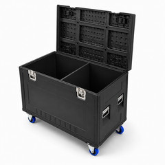 Heavy-Duty ATA Rolling Cable Trunk Road Case with Wheels for DJ & Stage Gear