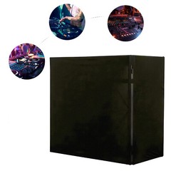Black DJ Display Stand Scrim Oxford Cloth DJ Facade Booth Portable Event Cover