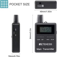 Retekess TT105 Two Way Tour Guide System, with Two Transmitters- OPEN BOX!