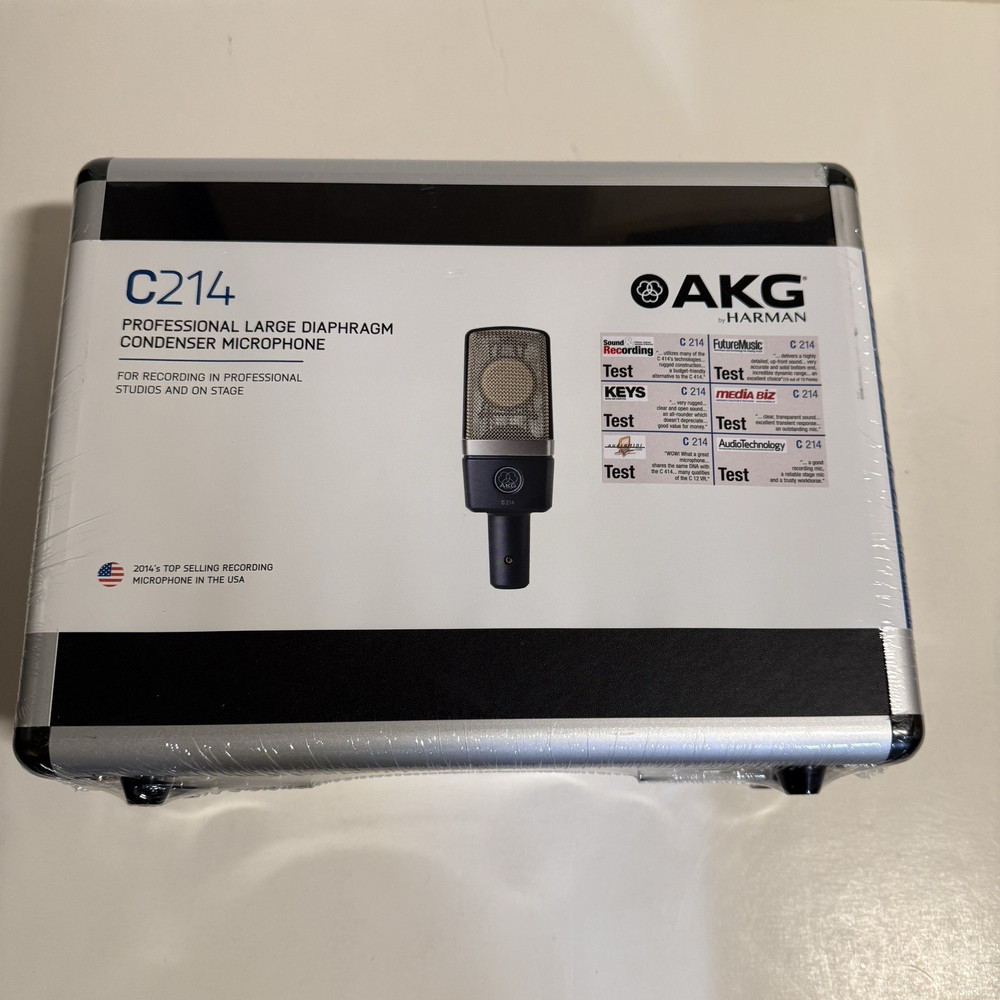 BRAND NEW HARMAN AKG C214 Large Diaphragm Condenser Microphone Mic (SEALED)