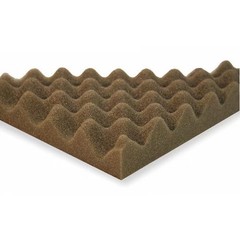 Acoustic Foam, 0.7 NRC, Polyurethane Foam, 4 1/2 ft W, 27 in L, 1 in Thick,