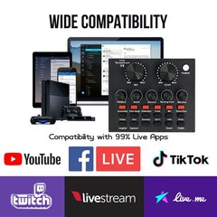 Home Studio Recording Kit Mixer Condenser Microphone Bundle for Music Podcast