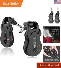 LEKATO Rechargeable 5.8GHz Wireless Guitar System – Low Latency & Plug and Play