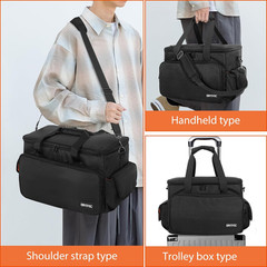 Gig Band Cable File Bag with Adjustable Dividers Dj Gig Bag for Cables, Cords,Dj