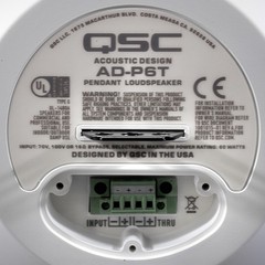 QSC AD-P6T 6.5″ two-way pendant-mount loudspeaker, open box, white SINGLE UNIT