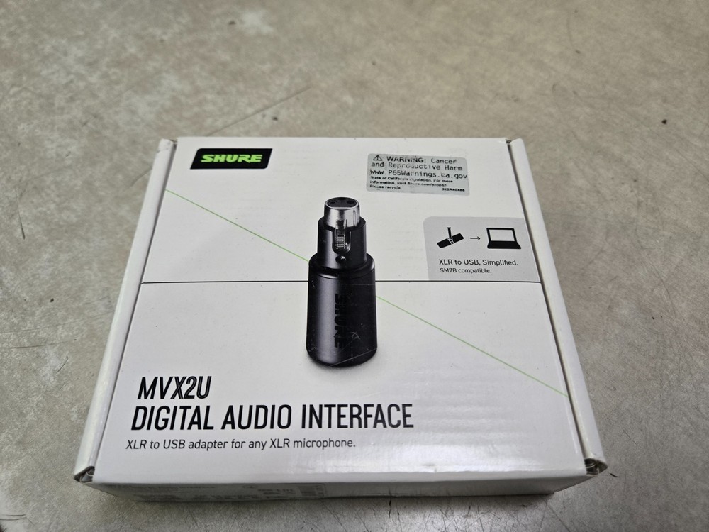 SHURE MVX2U Microphone Interface XLR to USB-C Adapter for Computer PC SEALED