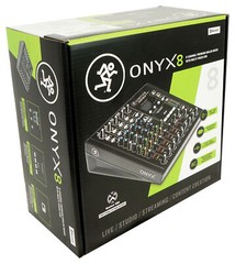 Mackie ONYX8 8-Channel Analog Mixer w/ Multi-Track USB+Audio Technica Headphones