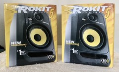 (2) KRK Rokit 5 Generation 3 Active Powered Bi-Amped Studio Monitors, New-in-Box