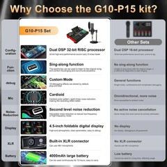 Podcast Equipment Bundle with Live Sound Card Audio Mixer, 3.5mm Condenser Mi…