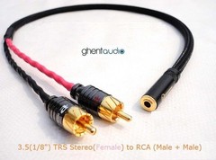B06(1.5m 5ft)—3.5mm Jack HIFI TRS(female) to Dual(2) RCA/Phono Canare L-4E6S