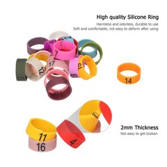 20 PCS Microphone Colored ID Rings Number 1 To 20 Multicolor Soft Silicone R DSO