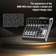BOMGE 6 Channel Audio Mixer 99 DSP Bluetooth USB