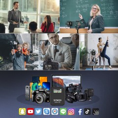 SYNCO G2(A2) Pro 2.4G Wireless Lavalier Microphone With Charging Case for Camera