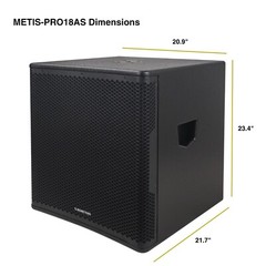 Sound Town 18″ Powered PA DJ Subwoofer 2400W Class-D w/ LPF (METIS-PRO18AS)