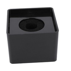 Compact Portable Microphone Square Station For Interviews Black ABS Easy To Use