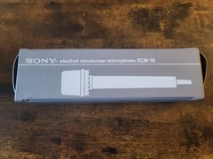 Sony ECM-18 Electret Condenser Microphone in original box with paperwork.