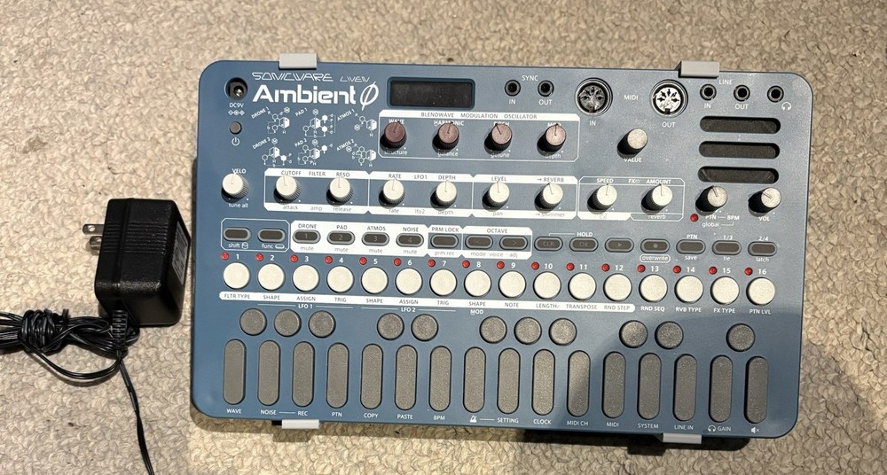 Sonicware LIVEN Ambient Ø Desktop Digital Synth w/ Adapter and tilt brackets