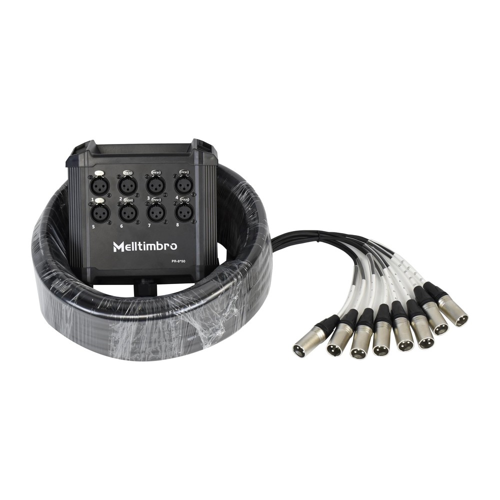 Speakers Low Profile XLR Send Circuit Board Snake Cable, 8 Channel 50 Feet Lo…