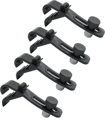 4 Pack Drum Microphone Clips Adjustable Shock Resistant Mic Holders for Stands