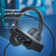 BOMGE U202 USB Audio Interface with Mic Preamplifier XLR/TSR/TS…