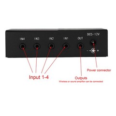 Stereo Line Sound Mixer 3.5mm Input Output Port DC5-12V Sound Mixer For Speaker