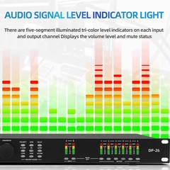 2-In/6-Out Professional Digital Audio Processor, DSP Loudspeaker Management for