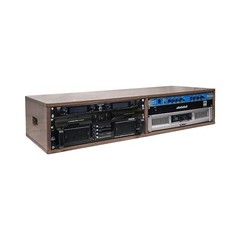 Sound Town DIY 2 x 4U Studio Rack with Baltic Birch Plywood, Weathered Brown …