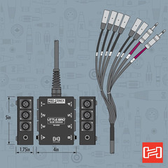 SH-6X2-30 Pro-Conex Little Bro‘ Sub Snake, 6 X XLR Sends and 2 X 1/4 Inch TRS R