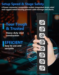8 Channel PowerCon Breakout Cable for Stage Lights, LED Screens, Pro Audio & Mor