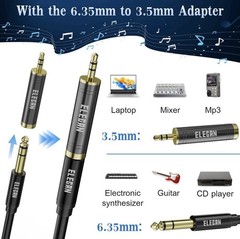 Elecan 6.35mm (1/4 in) TRS Male To XLR Female 50 Ft. Pro Cable (Cable Only)