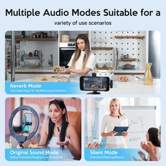 Wireless Mini Microphone for iPhone/Android:Lapel Microphone for Video Record…