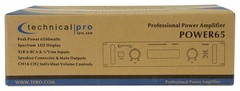 Technical Pro POWER65 6500W 2 Channel 2U Power Amplifier Amp + XLR Cable