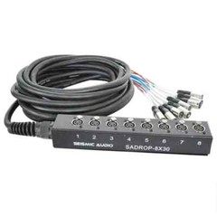 Seismic Audio SADROP-8×30 – 8 Channel Drop Snake Cable – 30 Foot