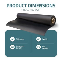 Tönnen Mass Loaded Vinyl 1.23 lb/ft2 – Professional lb , 1/8 in, 80 sqft
