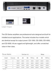 Crown CDi1000 2-Channel, 500w 2,4,8-ohm 70V/140V Commercial Power Amplifier Amp