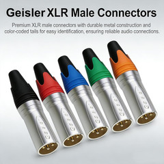 20x XLR 3Pin Male Female Socket Nickel-Plated Housing,Color Flexible Combination