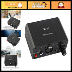 48V Microphone Preamp Preamplifier for Vocal & Instrument, XLR Output, Dynamic/C