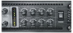 Rockville PRE-70V 70V Stereo Preamp Mixer with 6 Zones, Bluetooth/Optical/Mic In