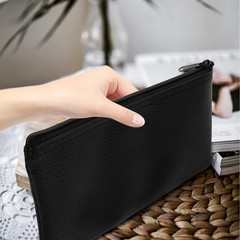 Leather Microphone Storage Bag Portable Black Mic Pouch with Zipper Dustproof…