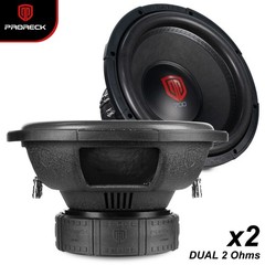 PRORECK 8″ Powered Car Subs Pair 1800W Dual 2 Ohm Loud Audio Competition Sound