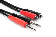 Hosa Technology 10 foot Stereo Interconnect, Dual Cable 1/4″ TS – RCA 3M CPR-203