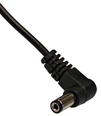 (5) 1ft Right Angle 2.1mm x 5.5mm 10mm Barrel CCTV Guitar Pedal DC Power Cables