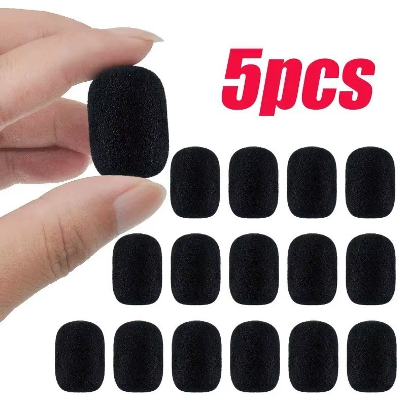 5-200PCs microphone windscreen sponge cover headset mic foam cover protective
