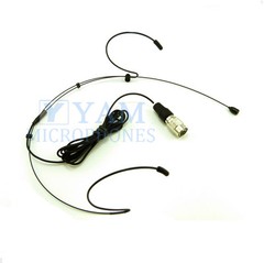 Double Hook Black YAM HM1-C4AT-A Headset Mic For Audio Technica Wireless Mics