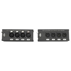 2PCS 4 Channel XLR Male Female to Single Ethercon Audio Network Cable Extender